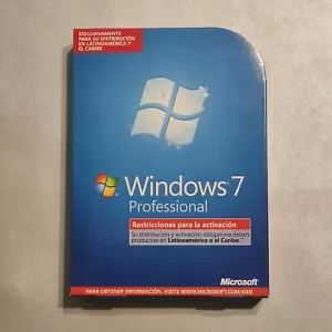 Microsoft Windows 7 Professional Pro SPANISH GENUINE SEALED BOX RARE - Picture 1 of 10