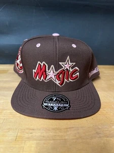 Mitchell and Ness Dynasty Fitted 7 3/4 Orlando Magic Hat Brown 20th Anniversary - Picture 1 of 9
