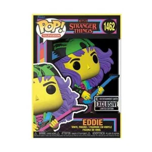 Funko Stranger Things S4 Eddie y Guitarra Blacklight Entertainment Earth Exclusivo - Imagen 1 de 2