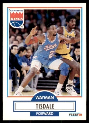 1990-91 Fleer Wayman Tisdale Basketball Cards #167 - Image 1 of 2