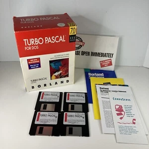 Borland Turbo Pascal 7.0 for MS DOS 3.5" Floppy - NO BOOKS - Picture 1 of 8