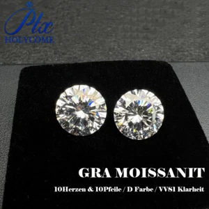 3-10mm GRA Certificado VVS1 D Blanco Moissanita Redondo Corte Brillante Diamante Solitario - Imagen 1 de 16