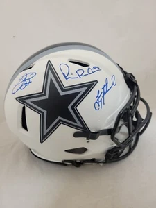 AIKMAN/SMITH/IRVIN SIGNED DALLAS COWBOYS LUNAR ECLIPSE SPEED AUTHENTIC HELMET - Picture 1 of 4
