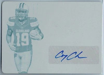 2016 PANINI PREFERRED PRINTING PLATES CYAN #338 COREY COLEMAN GX AU #1/1 - Image 1 of 2