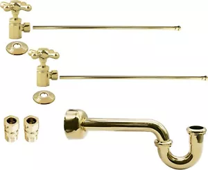 Decorative/Exposed Installation Kit For Wall-Mount/Pedestal Sinks Polished Brass - Picture 1 of 5