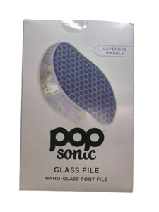POP Sonic Glass File Nano-Glass Foot File (Lavender Marble) Brand New - Picture 1 of 2