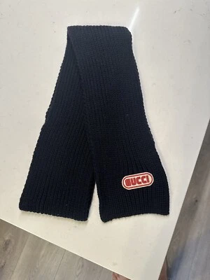 Bufanda de lana Gucci azul marino nueva con etiquetas Foto 1 de 4