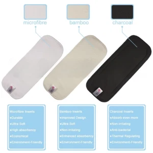 Cloth Diaper 0 Inserts Reusable Washable Adjustable Baby Nappy 4pcs set 0-2 Year - Picture 1 of 12