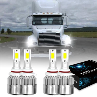 For Freightliner Century Class 2005-11 4Pc LED Headlight High Low Beam Bulbs Kit - Image 1 of 4