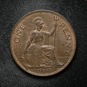1949 Great Britain One Penny AU++ (bb16469) - Picture 1 of 2