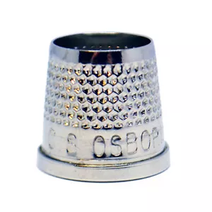More details for c.s osborne open end tailors thimble - nickel plated brass - professional grade