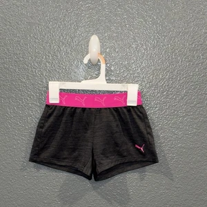 Girls Puma Size XS 5/6 Gray Athletic Sports Sporty Shorts Bottoms - Picture 1 of 11