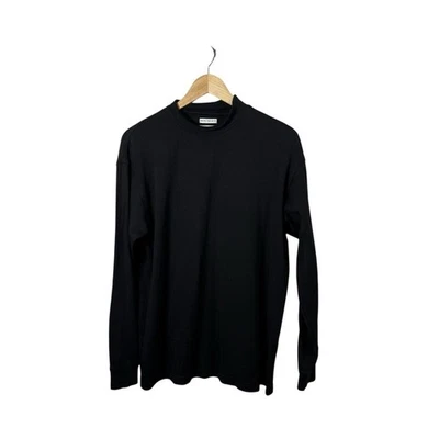 Мужские часы Lone Cypress 100% хлопок Pima ложный вырез с длинным рукавом черные S - Изображение 1 из 4