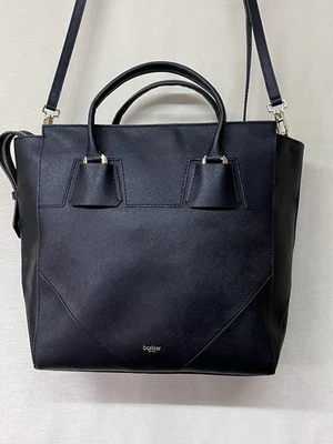 Botkier  Black Tote With Crossbody Strap & Handles Saffiano Leather - Image 1 of 4