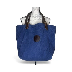 Bolso de Mano Duluth Pack Market - Cuero Marrón y Denim Azul Oscuro Bolso Grande Hecho en EE. UU. - Imagen 1 de 14