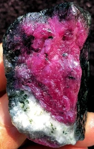 73.7g Museum!!! Natural Red Ruby in Green Zoisite Crystal Gem Specimen ie1119 - Picture 1 of 12