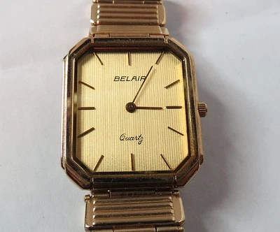 RELOJ PULSERA BELAIR QUARTZ MODELO AÑOS 90: 978.002R TONO DORADO FINO FUNCIONA. Foto 1 de 4