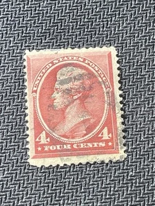 Antike US Briefmarke Scott #215 Andrew Jackson 4 Cent gebraucht - Bild 1 von 2