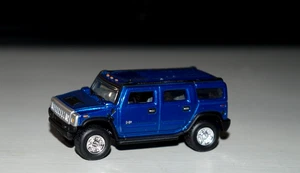 Johnny Lightning 2004 Hummer H2 SUV 1/64 Dark Blue Chrome Rims - Picture 1 of 3
