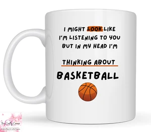 Personalisierte Korbball Tasse. Geschenkideen zum Geburtstag, Neuheitengeschenke, Kaffeetasse. - Bild 1 von 5