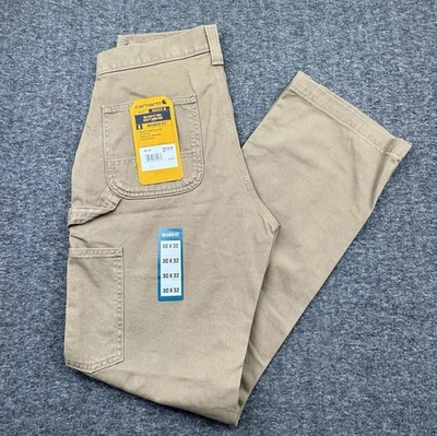 Брюки рабочие мужские Carhartt свободного покроя саржа размер 30x32 BN0324-M желтовато-коричневые хаки - Изображение 1 из 4