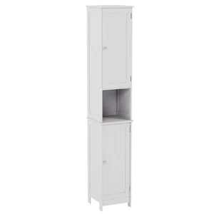 Priano Tall Cabinet Freestanding Bathroom 2 Door Storage Cupboard Unit - Picture 1 of 9