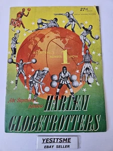 Pubblicità Vintage Harlem Globetrotters Programma Souvenir Ufficiale 1953-1954 27° Stagione - Foto 1 di 10