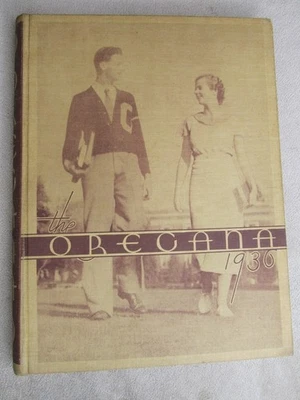Anuario "Oregana" de colección 1936 de la Universidad de Oregón libro de tapa dura sin marcar Foto 1 de 4