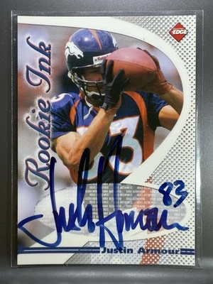 1998 Collector's Edge 1st Place - Denver Broncos Rookie Ink Justin Armour (Auto) - Image 1 of 2