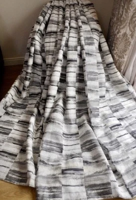 FABULOUS NEXT HEAVY QUALITY MONOCHROME  TEXTURED/ CHENILLE CURTAINS  - Image 1 of 4