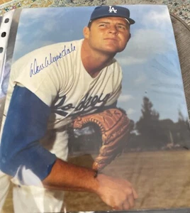 Don Drysdale Dodgers Autographed Signed 8x10 photo Dodgers HOF - Picture 1 of 3