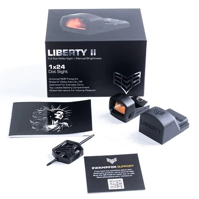 Swampfox Liberty II 1x24mmRed Multi-Reticle/Green Dot Reflex Sight RMR Footprint