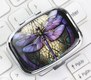 Fancy 2 Compartment Dragonfly Pill Box - Picture 1 of 5