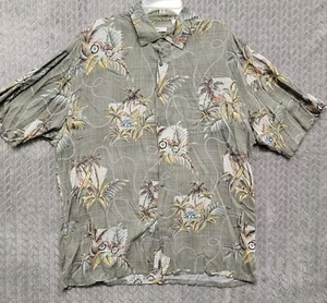 Moda Campia Moda Mens Hawaiian Shirt Size XL Palm Tree Cars Planes Motorcycle - Picture 1 of 11