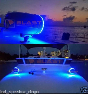 Blast LED 2pc LED TOWER Speaker Rings for JL Audio Marine 7.7 M770 MX770