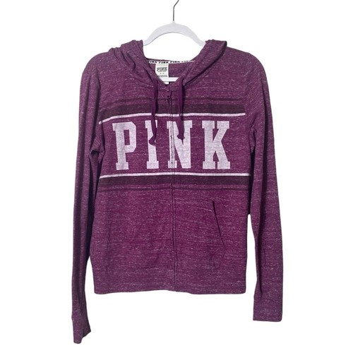UNDERCOVER Felpa ROSA Victoria's Secret viola Y2K zip davanti con cappuccio donna taglia small