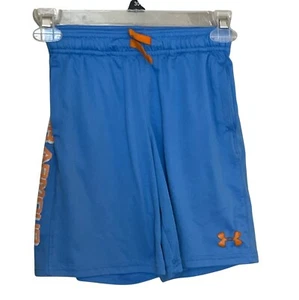 Under Armour Youth XSM HeatGear Blue Orange Athletic Shorts - Picture 1 of 7
