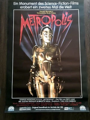 Metropolis Kinoplakat Poster Din A0, GEROLLT, 84x119cm, Fritz Lange, Moroder - Bild 1 von 2