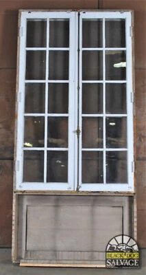 Beautiful French Window in Jamb, 20 Lite, 122" Tall x 56.5" Wide, Estate Salvage - Imagem 1 de 4