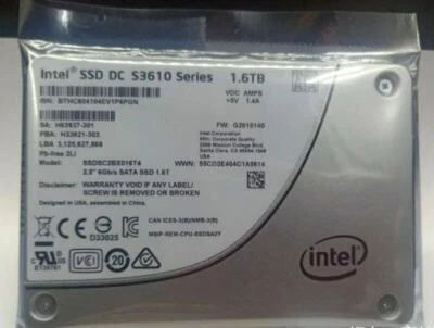 1.6TB Intel SSD S3610 Series Enterprise 2.5" DC Internal SSDSC2BX016T4 MLC SATA - Image 1 of 4