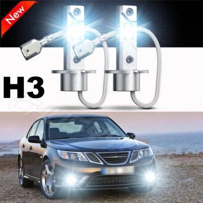 Para 2004 2005-2007 Saab 9-3 2 piezas H3 LED antiniebla conducción DRL bombillas 6500 k Foto 1 de 4