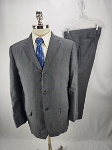 Jil Sander Men's Gray Wool Silk Suit 36 x 32