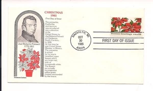 USA FDC Christmas 1985 Aristocrats cachets Poinsettia #2166 - First day of issue - Picture 1 of 2