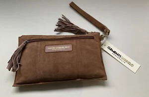Clements Ribeiro Suede Leather Clutch Bag with Wrist Strap, Stud Detail *NWT - Picture 1 of 6