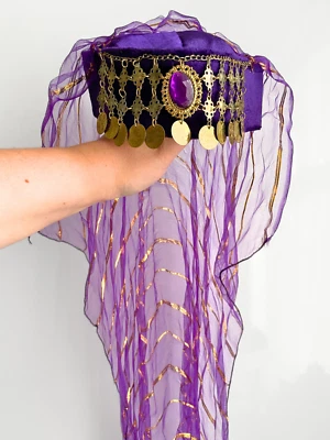 Purple Henna Night Hat, Women's Fes/Fez, Traditional, Turkish, Oriental, Costume Foto 1 de 4