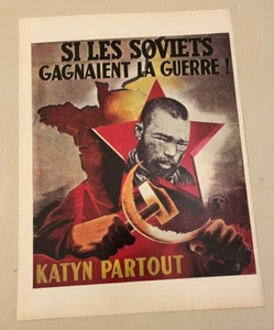 Stampa Riproduzione Manifesto Si les soviets gagnaient la guerre! Katyn Partout - Picture 1 of 1