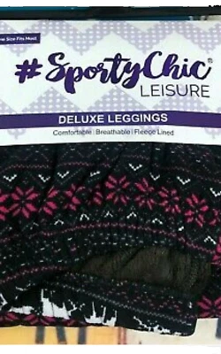 Sporty Chic Mujer Talla Única PEQUEÑO MEDIANO GRANDE Leggings de Lujo Pantalones de Vellón Foto 1 de 4