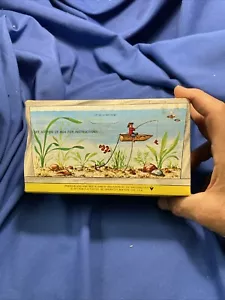 1990 Excellent Unused Org Box Penn Plax Boy In Rowboat Action Aquarium Ornament - Picture 1 of 7