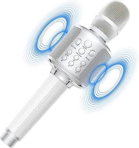 Wireless Bluetooth Karaoke Microphone for Kids, 5-in-1 Portable Handheld Karaoke - Picture 1 of 8