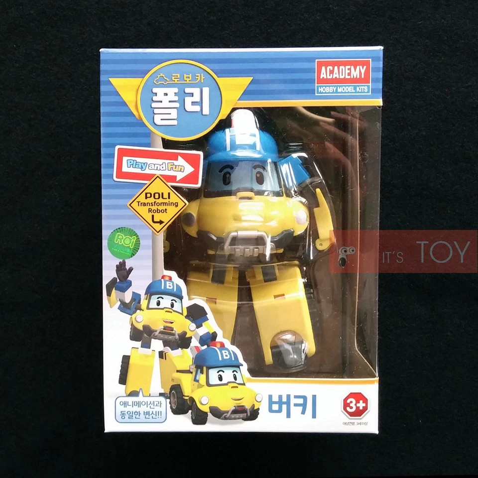Robocar Poli BUCKY Yellow Transforming Robot Figure Buggy Car Toy Academy 2016 - Image 1 of 4